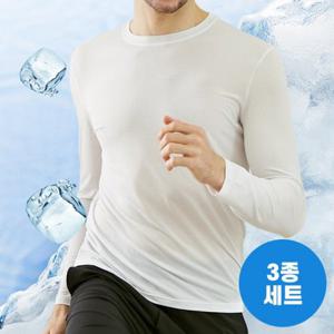 [이삐다]3종세트 남녀공용 크레오라 스판덱스 라운드 쿨티셔츠 UV차단 MK24102T3