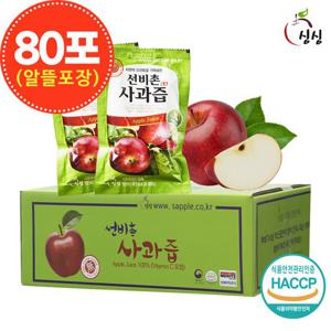 선비촌 사과즙 100ml x 80포 (알뜰포장)