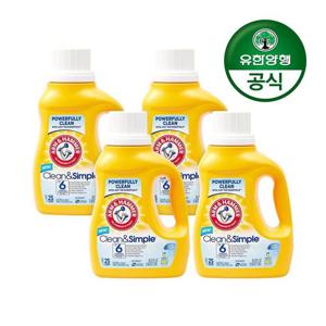 갤러리아_[암앤해머]베이킹소다 세탁세제 클린앤심플 1.29L 4개