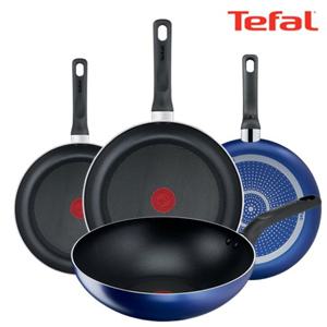 HOT딜▶[TeFal] 테팔 팬&냄비 PTFE 미드나잇 블루 4종세트 (프라이팬 24cm + 26cm + 28cm + 볶음팬 28cm)