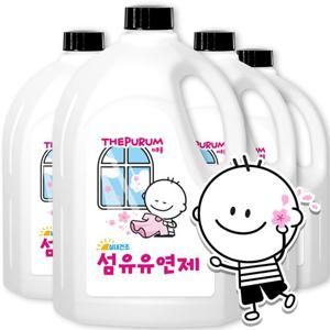 더푸룸 비건 아토피인증 실내건조 섬유유연제 체리블라썸향 2.5L 4개
