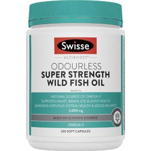 스위스 무취 슈퍼 스트렝스 와일드 피쉬 오일 2000mg 200캡슐