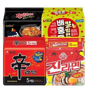 갤러리아_농심 신라면5봉+진라면매운맛5봉+불닭볶음면5봉+배홍동칼빔면