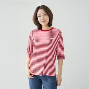 엄마옷 마담4060 빠삐용단가라칠부티셔츠-QD000130-
