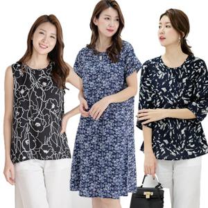 [우일인견]엄마옷 여름 시원한 인견 데일리룩 원피스/반팔/민소매/팬츠 균일가전