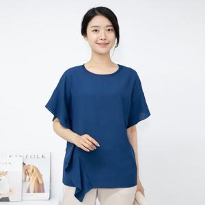 여 엄마옷 라운드 프릴 가오리 블라우스 BL304252 중년여성의류/50대/60대/마담/빅사이즈/할머니옷