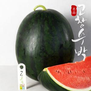 [고창특산물] 블랙라벨 고창 흑수박 로얄특대과 10kg미만 (선물용)