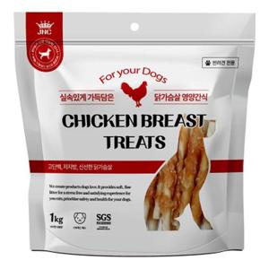 [BZJKR7XH_4A]강아지 닭가슴살 개껌 1kg 1P 애견 고기껌