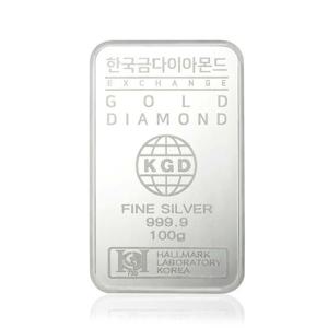 [한국금다이아몬드] 실버바 AG 100g 999.9 은투자 은시세