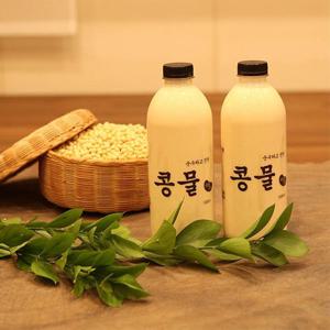 [자연맛남] 맷돌로 만든 100% 진한 백태 콩물 1000ml x 2통