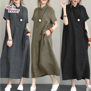 [쉬즈프리티](오늘만) 조쉬카라린넨롱원피스