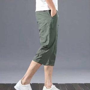 남성 7부 팬츠 땀흡수 기능성 허리 밴딩 데일리 바지 [WB16166]