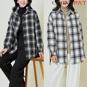 [CERINI by PAT]여성 체크 박시 셔츠 2종 세트 23w