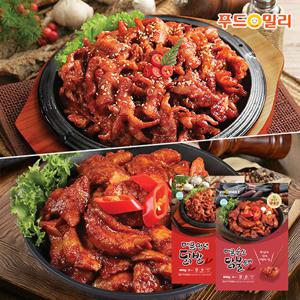 [푸드밀리] 매운양념닭발3팩+매운순살닭불갈비3팩