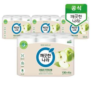 깨끗한나라 데일리 키친타올 그린패키지 130매 24롤(6롤x4팩)
