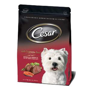 시저건식사료 강아지 시저 건식 사료 쇠고기 연어 1kg 1P 애견 개밥