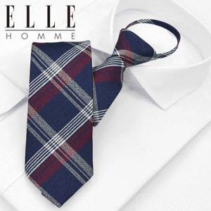 갤러리아_[ELLE HOMME] 엘르옴므 실크 지퍼/자동 넥타이-니스 와인 8cm