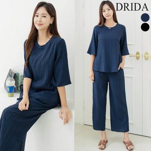 드리다 여자 여름 플리츠 인견 빅사이즈 상하 세트 40-50대 미시 중년여성 엄마옷 마담 홈웨어 선물 일상