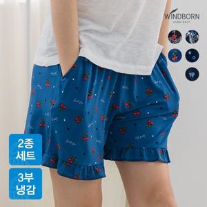 [1+1] 여성 냉감 패턴/캐릭터 여름 3부 파자마 5종 택1