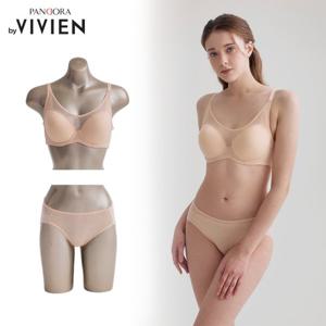 판도라 비비안 풀컵 빅사이즈 와이어 브라 1종 소프트브라운