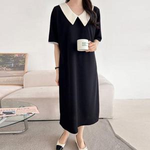 까르죠아 66~110 카라 반팔 레이스 원피스 2xl 3xl XL XXL 77 88 99 사이즈 봄 여름 루즈핏 데일리