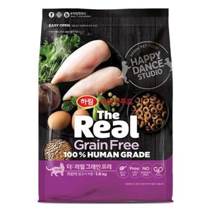 [하림펫푸드] 더리얼 캣 그레인프리 크런치 닭고기 키튼 1.6kg