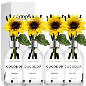 코코도르 디퓨저 화이트라벨 200ml + 해바라기 X 4개 세트 (집들이 개업 선물추천 풍수 현관 인테리어)