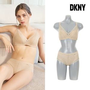시크릿 (이월한정)[DKNY] 22SS 시티 뮤즈 콜렉션 브라팬티 2종 세트 퓨어베이지