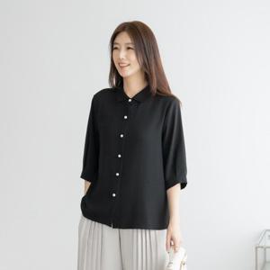 엄마옷 마담4060 진주백리본블라우스-QBL2505040-