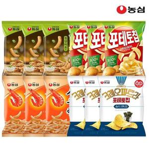 갤러리아_농심 크레오파트라3봉+포테토칩3봉+새우깡3봉+먹태깡3봉