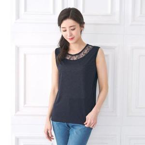 [모슬린]엄마옷 레이스 라운드 나시티셔츠 TS005301 마담/미시옷/중년여성의류/빅사이즈/50대/60대여성옷