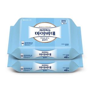 크리넥스 마이비데 물티슈 클린케어 리필 46매 x2팩