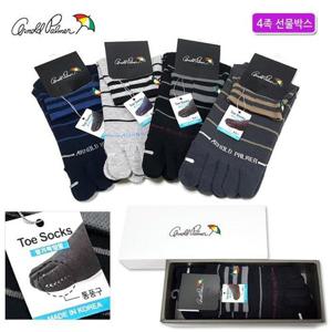 [아놀드파마] 남성발가락양말 단목 4족선물세트 AP5217