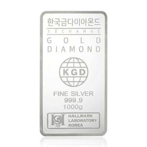 [한국금다이아몬드] 투자용 실버바 AG 1000g 1kg 999.9 은투자 은시세