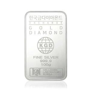 [한국금다이아몬드] 투자용 실버바 AG 100g 999.9 은투자 은시세