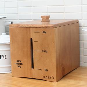 [가쯔] NEW 내츄럴 원목 쌀통 보관함 5Kg