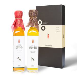 [서원당] 강원도 서원당(참기름/들기름) 세트 6호 (생들기름 250ml + 참기름 250ml)