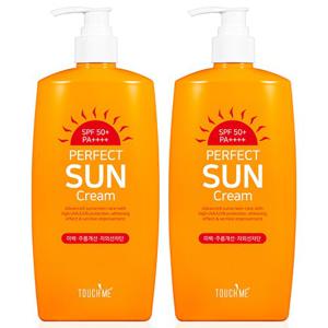 터치미 퍼펙트 자외선 차단 초대용량 선크림 500mlX2개 SPF50+PA++++/ 3중 기능성 골프장 영업장