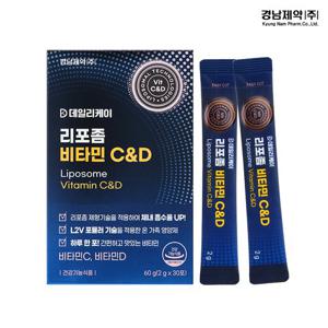 [경남제약] 데일리케이 리포좀 비타민 C D 30포 / 리포조말 리포솜 흡수 비타민