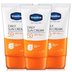 바세린 데일리 선케어 썬크림 50ml 3개 SPF 50+PA+++
