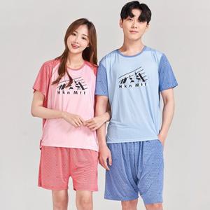 이라인 하쿠나 아이스 원포인트세트 냉감 반팔잠옷 [파자마/커플잠옷]
