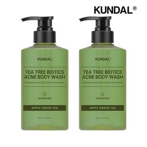 쿤달 티트리 바이오틱스  바디워시 애플그린티 500ml x2개