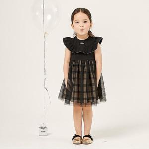 [공식][닥스베이비] 하우스체크 샤믹스 리조트 원피스(EUM21NJ58M_BK)