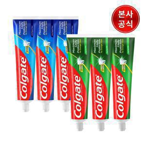 [공식]콜게이트 캐비티 프로텍션 불소치약 레귤러/쿨민트 6개