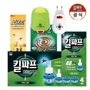 킬파프 리퀴드(액체) 전자 모기향 플러그형 세트+리필팩 4개입/리퀴드외
