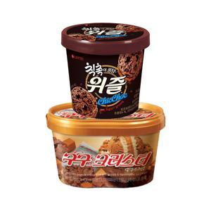 떠먹는 아이스크림 2종 660ml 6개 혼합구성 구구크러스트/위즐 칙촉