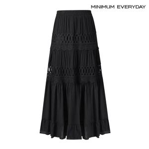 [미니멈 에브리데이]펀칭 레이스 밴딩 프릴 스커트 (EB2WH020D)