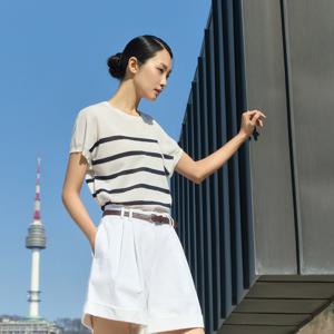 (현대홈쇼핑) [런칭가 89000원] J by 린넨블렌디드 스트라이프 풀오버 3종
