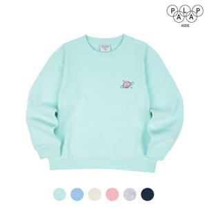 [팔랩키즈] 남여 테리 planet 로고 에센셜 맨투맨티셔츠_PK23F9TS001