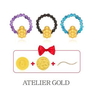 [아틀리에 골드] 24K 순금 거북이 반지 + 24K 순금 골드코인 + 24K 순금 골드코인 + 테니스 팔찌